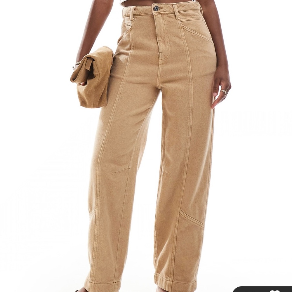 ASOS Tan Straight Leg Pants